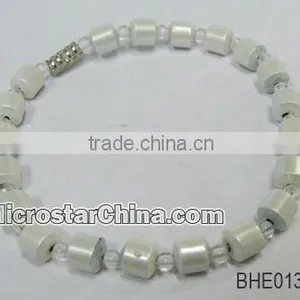 Cheap Fake Pearl Hematite Beads Elastic Bracelet thumbnail-1