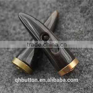 HOT SALE CAFE RESIN HORN BUTTON SPECIAL METAL BOTTOM thumbnail-1