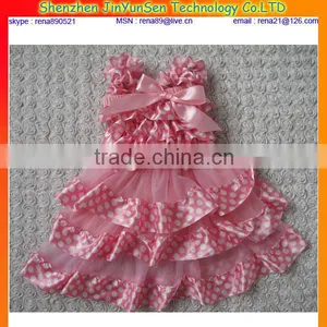 Chevron Casual Cotton Dress for Kids thumbnail-1
