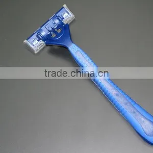 Blue Plastic Deluxe Razor for Travel thumbnail-1
