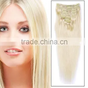 2015 Wholesale Cheap Clip on Human Hair Extension/top Quality With Low Price thumbnail-1