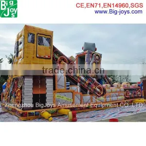 Big New Design Inflatable Bouncy Castle With Slide for Sale thumbnail-1