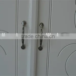French Style Modern Bedroom Furniture Oak Wood Wardrobe With Two Door thumbnail-4