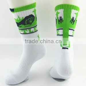 Wholesale Custom Happy Women White Terry Socks thumbnail-4