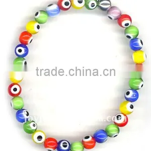 6mm Round Beads Evil Eye Bracelet thumbnail-1
