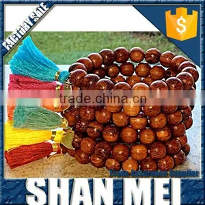 Natural Wood Bead Prayer Bracelets,Buddhist Wooden Rosary Beaded Bracelets thumbnail-4