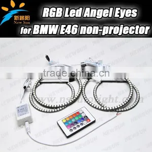 Led Angle Eyes RGB Remote Control Color Change for Bmw E46 With Non Projector thumbnail-1