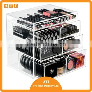 Custom Made Drawer Type Clear Acrylic Makeup Mac Cosmetic Display Stand thumbnail-4