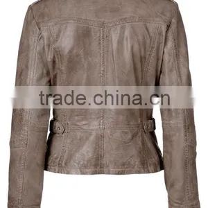 Ladies Fashion Leather Jacket 2016 Top Sale Deisgn thumbnail-2