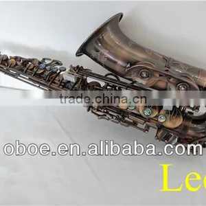Woodwind Musical Instrument Antique Red Finish Eb Brass Soprano Saxophone--333C thumbnail-1