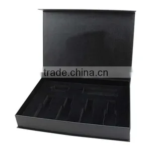 High Quality Black Clamshell Magnetic Paper Box With EVA Insert for Oil Bottle / Custom Paper Gift Box thumbnail-1