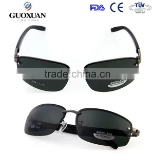 Black Plastic Frame Tea Color Lense Polic Sunglasses New Design thumbnail-1