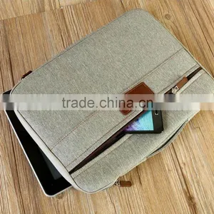 Canvas Tablet Docoument Tote Fabric Briefcases for Men thumbnail-3