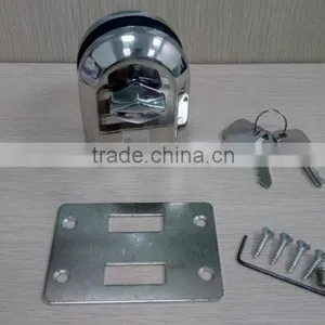 Good Quality Stainless Steel Door Lock With 3 Brass Keys for Glass Door thumbnail-1