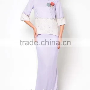 High Quality Appliqued Beaded Hot Girls Summer Muslim Dress thumbnail-5