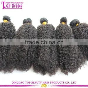 2016 New Products Brazilian Afro Kinky Hair Extensions 100% Unprocessed Afro Kinky Human Hair For Braiding thumbnail-5