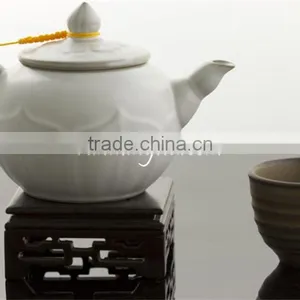 235cc Celadon Ru Kiln Tea Pot, Moon White thumbnail-1