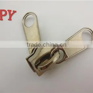 8# Metal Zipper Slider With Double Puller thumbnail-1