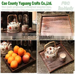 Burn Wooden Tray for Fruit,large Fruits Tray,storage Burn Wooden Tray thumbnail-1