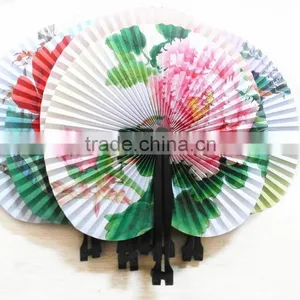 Jy5003Low Price High Quality Perfect Gift Printed Folding Paper Hand Fan,Classic Folded Paper Fan ,Children's Small Folding Fan thumbnail-1