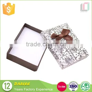 Grey Cardboard Packaging Gift Box Wholesale With Bowknot thumbnail-5