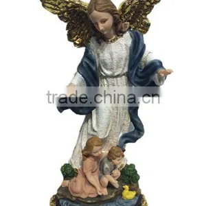 Resin Angel Wing Angel Figurine Religious Statue Figurine With Babies thumbnail-2
