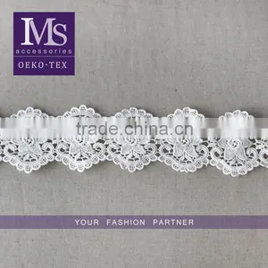 New Arrival Polyester Water Soluble Embroidery Saree Lace and Border Wholesale thumbnail-1