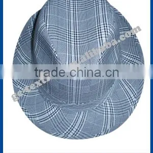 Standard Fedora Hat With Checked Pattern thumbnail-1