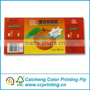 Printed Plastic Food Labels for Juice Bottles thumbnail-1