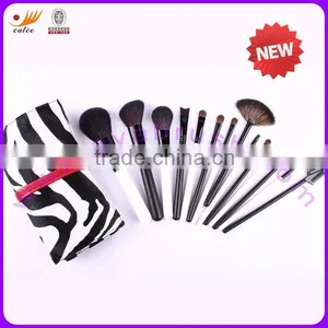 14pcs Mix Color Zebra Stripe Make up Brush Set thumbnail-1