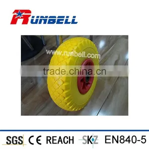 10 Inch PU Foam WheelBarrow Tyre 3.50-4 Airless Wheel thumbnail-1