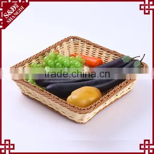 Cheap Wholesale Eco-friendly Plastic Wicker Woven Home or Resturant Food Tray Vegetable Plant Tray thumbnail-3