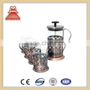 China Supplier Low Price W124-CP049 Good Selling Stainless Steel Coffee Press Copper thumbnail-2