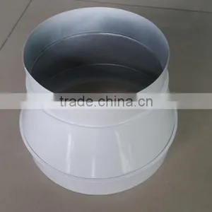 Best Price 6 x 4 Inch Heavy Duty Galvanized Steel Round Air Duct Reducer Connector for Indoor Grow Greenhouse Ventilation System thumbnail-2