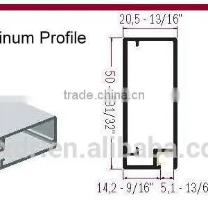 OEM Aluminum Factory High Quality Aluminum Edge for Kitchen Cabinet and Custom Glass Aluminum Extrusion Frame thumbnail-3