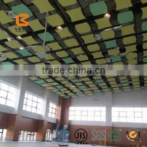 Golden Supplier Sound Absorbing Fiberglass Ceiling Panel Fiberglass Absorbing Ceiling Tiles For Wholesale thumbnail-5