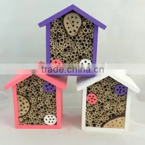 New Fashion FSC Wooden Garden Hanging Bee Insect Hotel House Cage thumbnail-5