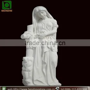 Angel Cheap Upright Headstone With Tree thumbnail-1