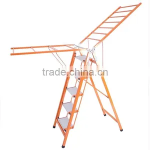 4 Steps Ladder With Wing Clothes Hanger Rack thumbnail-1