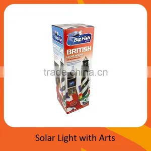 Giant Our Door Solar Garden Polyresin Lighthouse 11" 28cm With 360 Rotating Light thumbnail-4