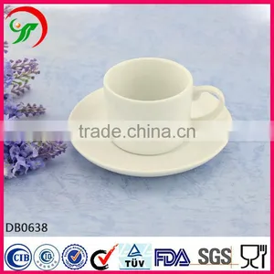 White Plain Coffee Mugs,porcelain Coffee Cup and Saucer thumbnail-1