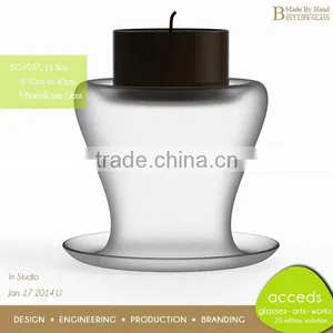 OEM/ODM Cheap Novelty Borosilicate Glass Tea Light Candle Holder thumbnail-1
