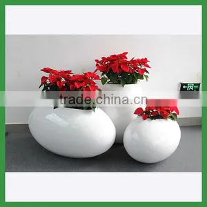 FO-326 Modern Style Fiberglass Planter Set thumbnail-1