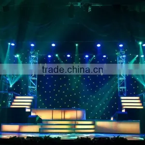 Black/white Fireproof Velvet Cloth Led Star Cloth Backdrop for Theater thumbnail-2