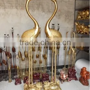 Casting Bronze Crane Sculpture 1m High 1.2meters High Customized Bronze Sculpture thumbnail-1