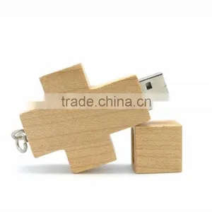 Custom Cross Wooden USB Driver, Buddhism USB Stick thumbnail-1