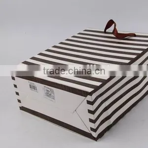 Foldable Gift Bag With Stripe Pattern/ Shopping Paper Bag thumbnail-2