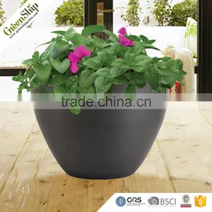Coloful Wood Stone Garden Flower Pot thumbnail-1