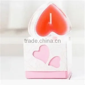Wedding Decor Chinese Pretty Red Glass Votives Heart Shaped Candle Holder thumbnail-1