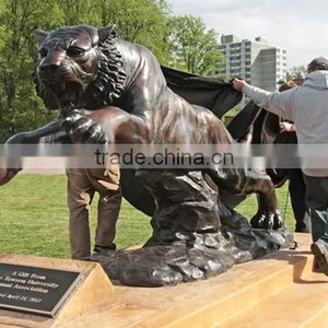 Bronze Foundry Metal Craft Life Size Tiger Bronze Animal Statue for Garden thumbnail-1
